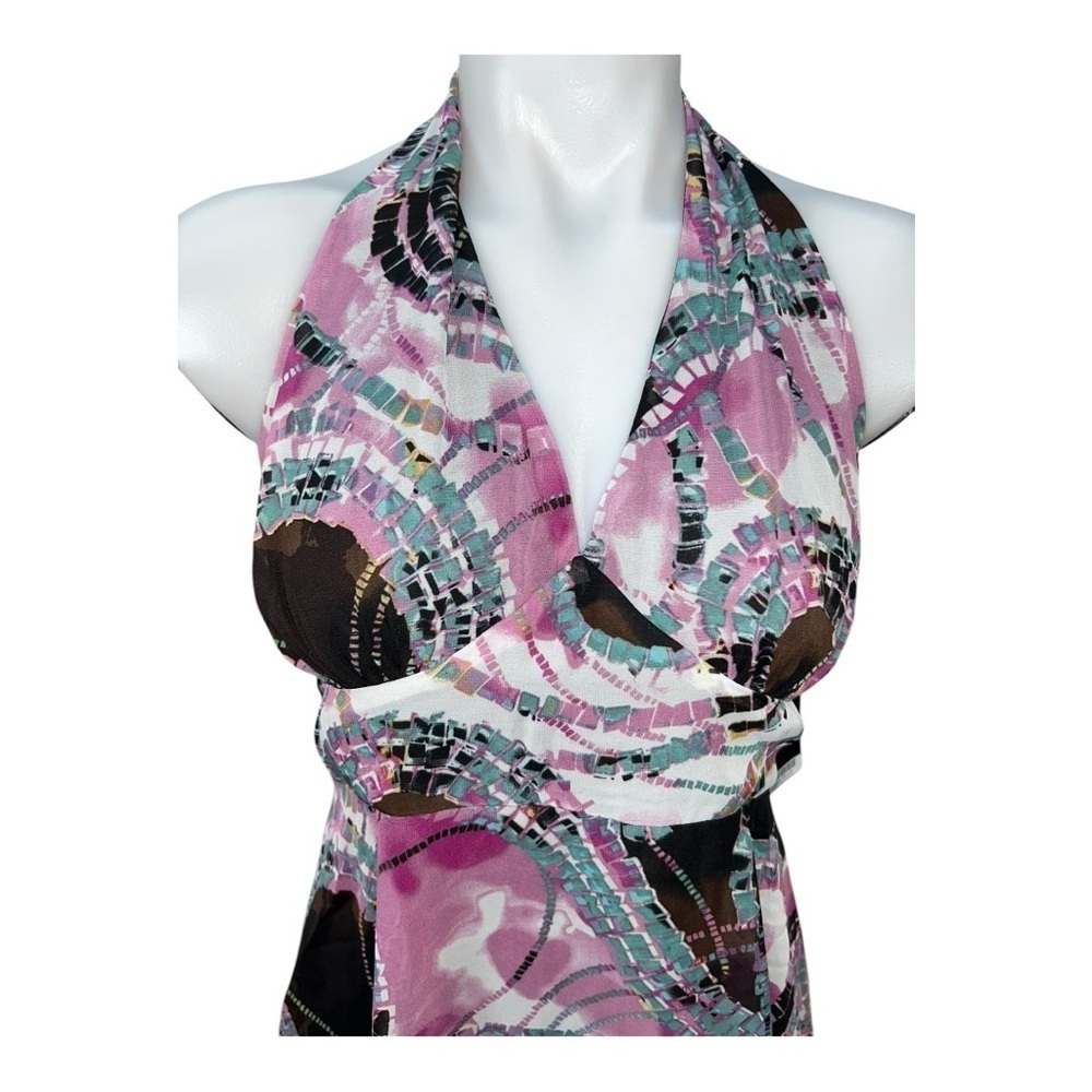JUSTFAB Pink and Black Halter Dress New size L (runs one size smaller, Size M)
